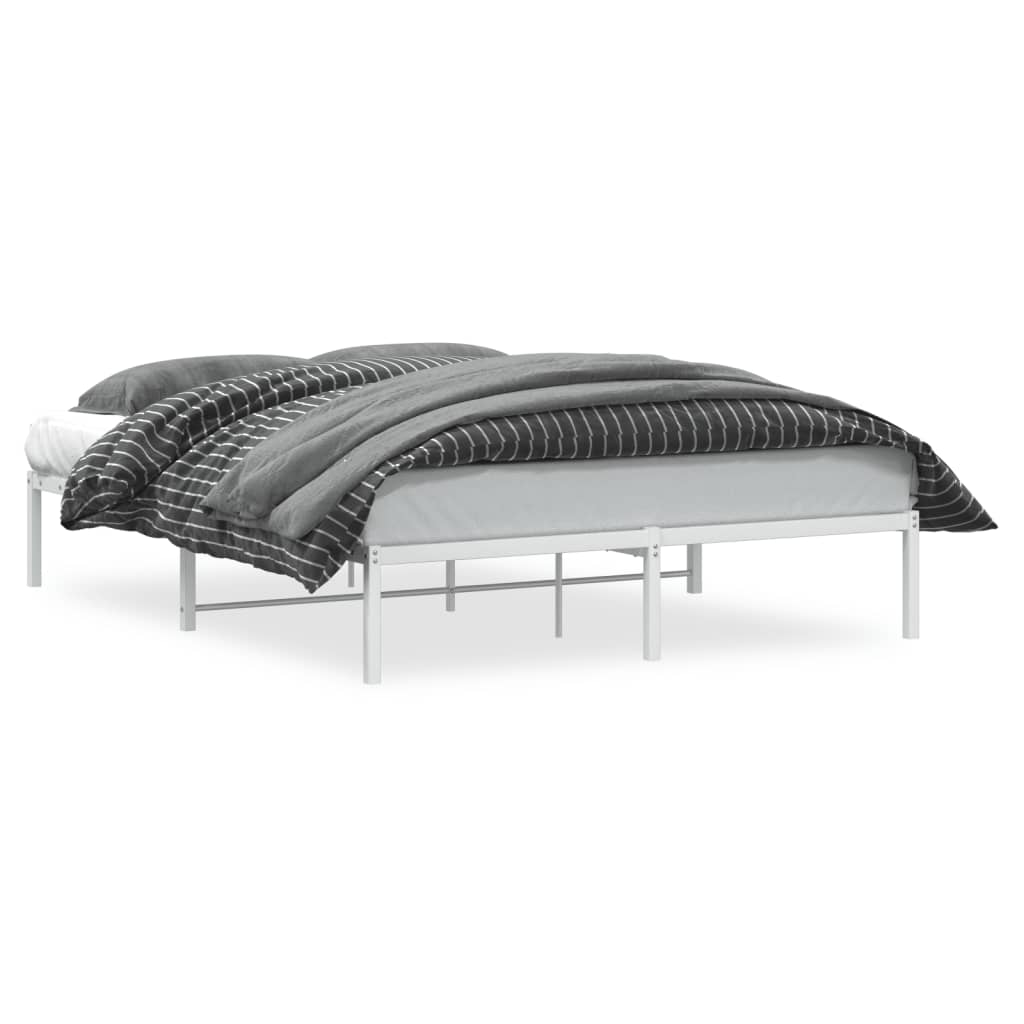 sengeramme 150x200 cm metal hvid