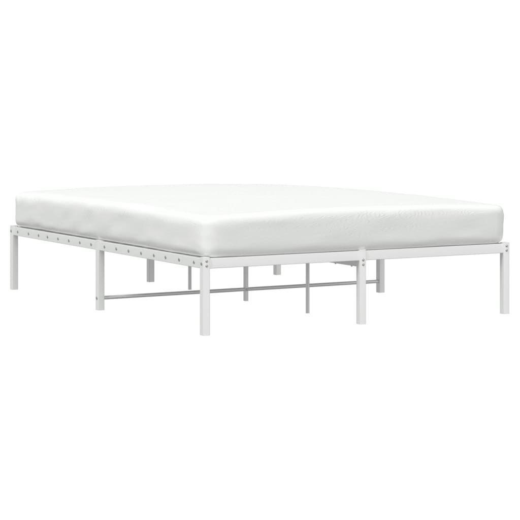 sengeramme 150x200 cm metal hvid