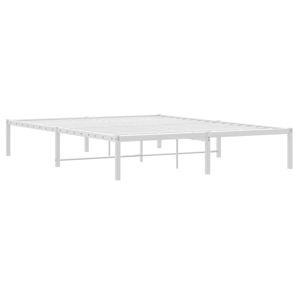 sengeramme 150x200 cm metal hvid