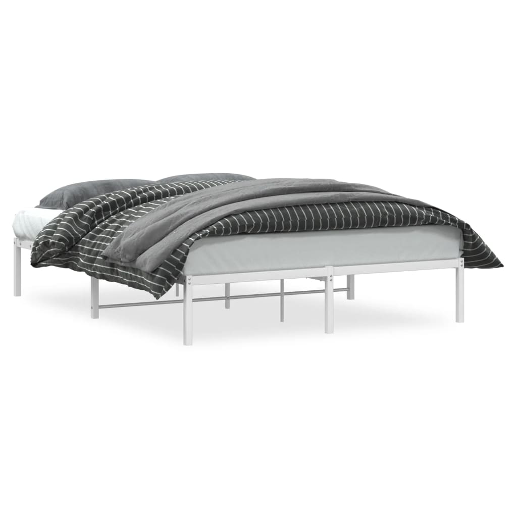 sengeramme 160x200 cm metal hvid