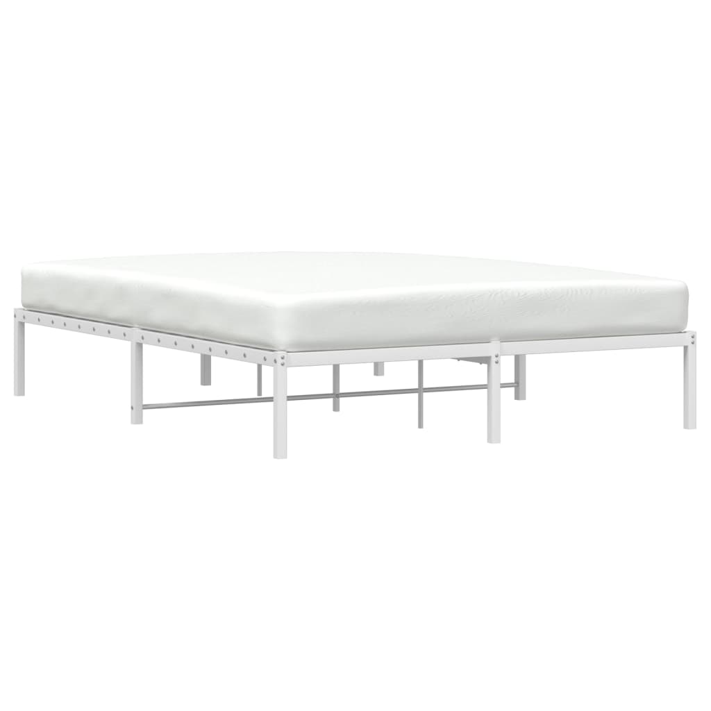 sengeramme 160x200 cm metal hvid