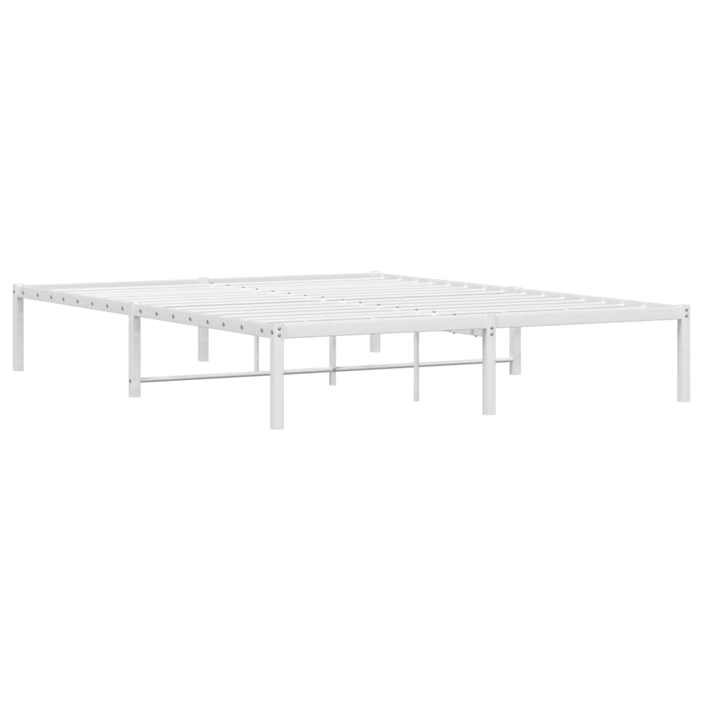 sengeramme 160x200 cm metal hvid