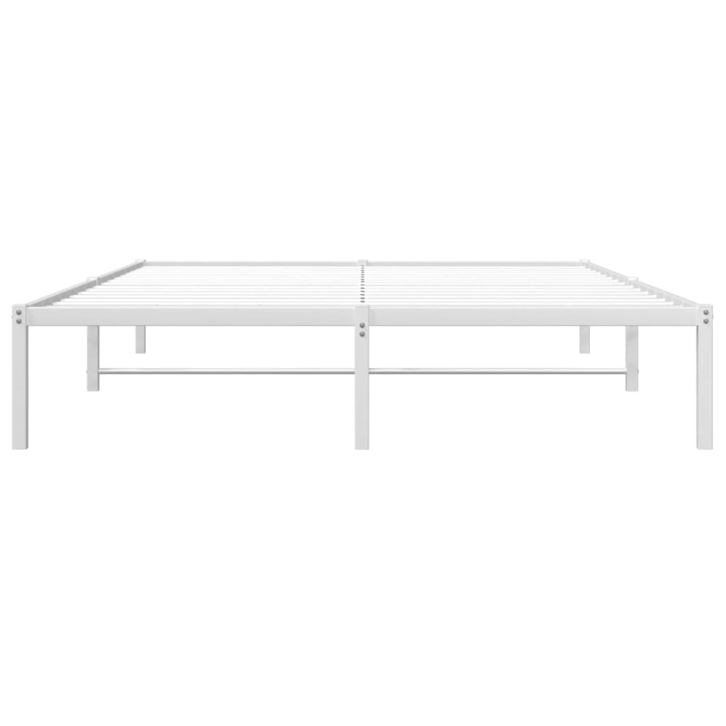 sengeramme 160x200 cm metal hvid