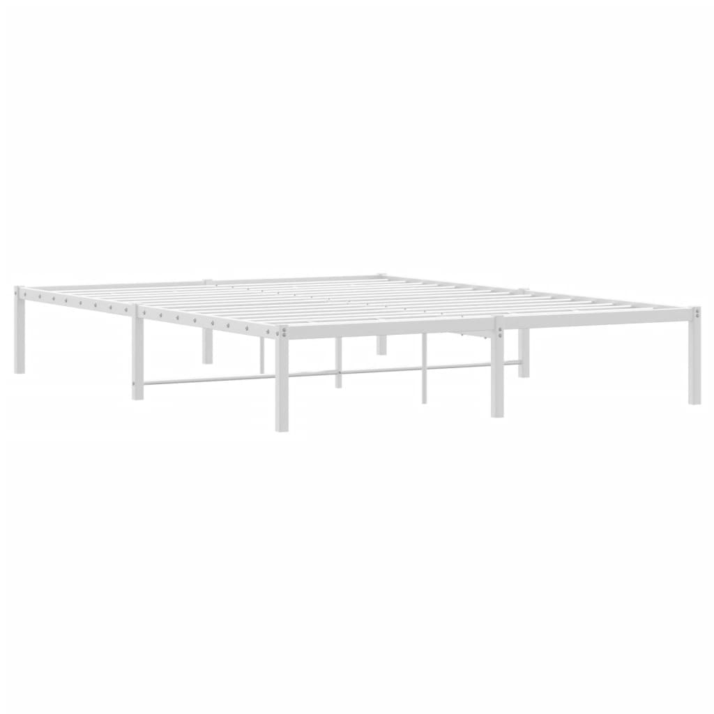 sengeramme 160x200 cm metal hvid
