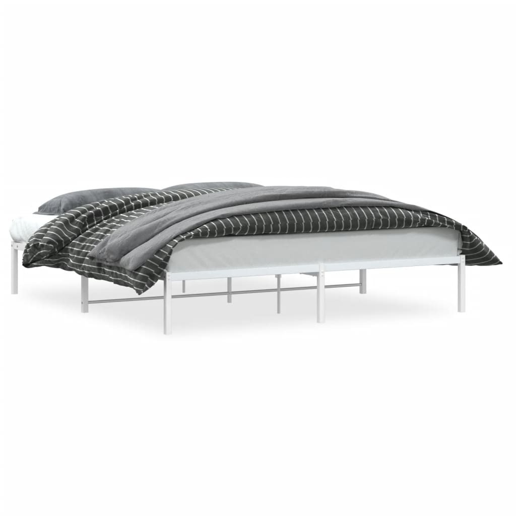sengeramme 180x200 cm metal hvid