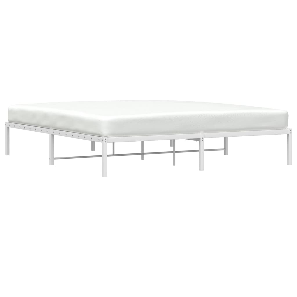 sengeramme 180x200 cm metal hvid