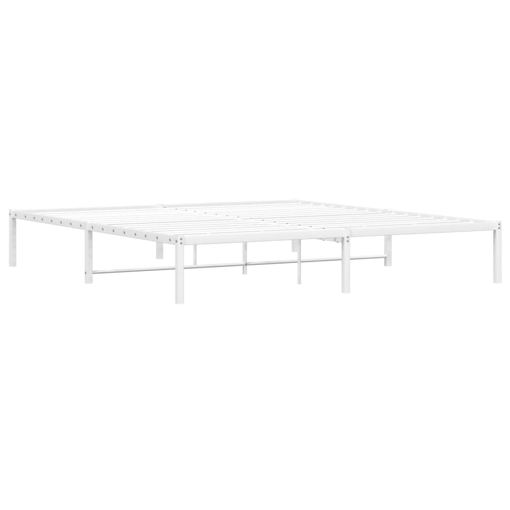 sengeramme 180x200 cm metal hvid