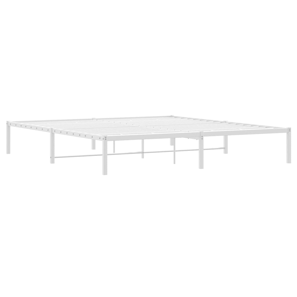 sengeramme 180x200 cm metal hvid