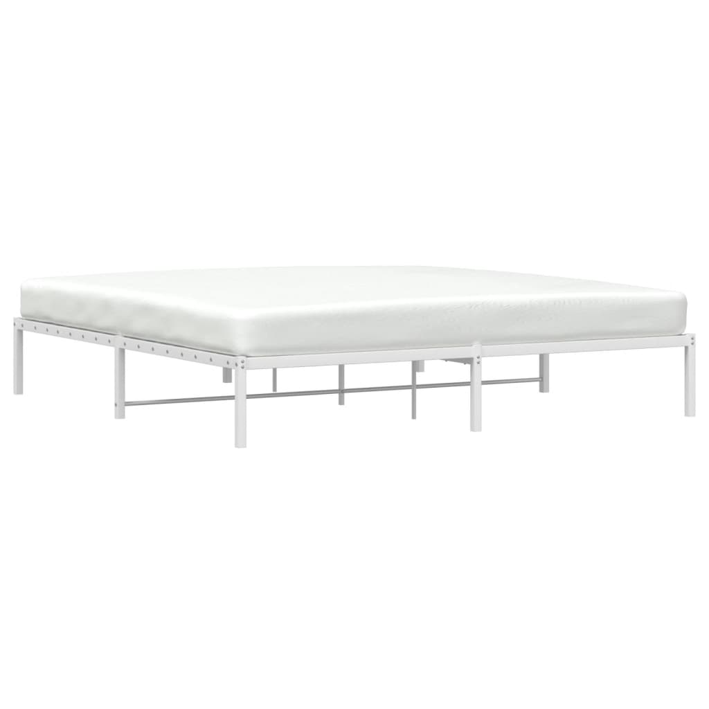 sengeramme 200x200 cm metal hvid