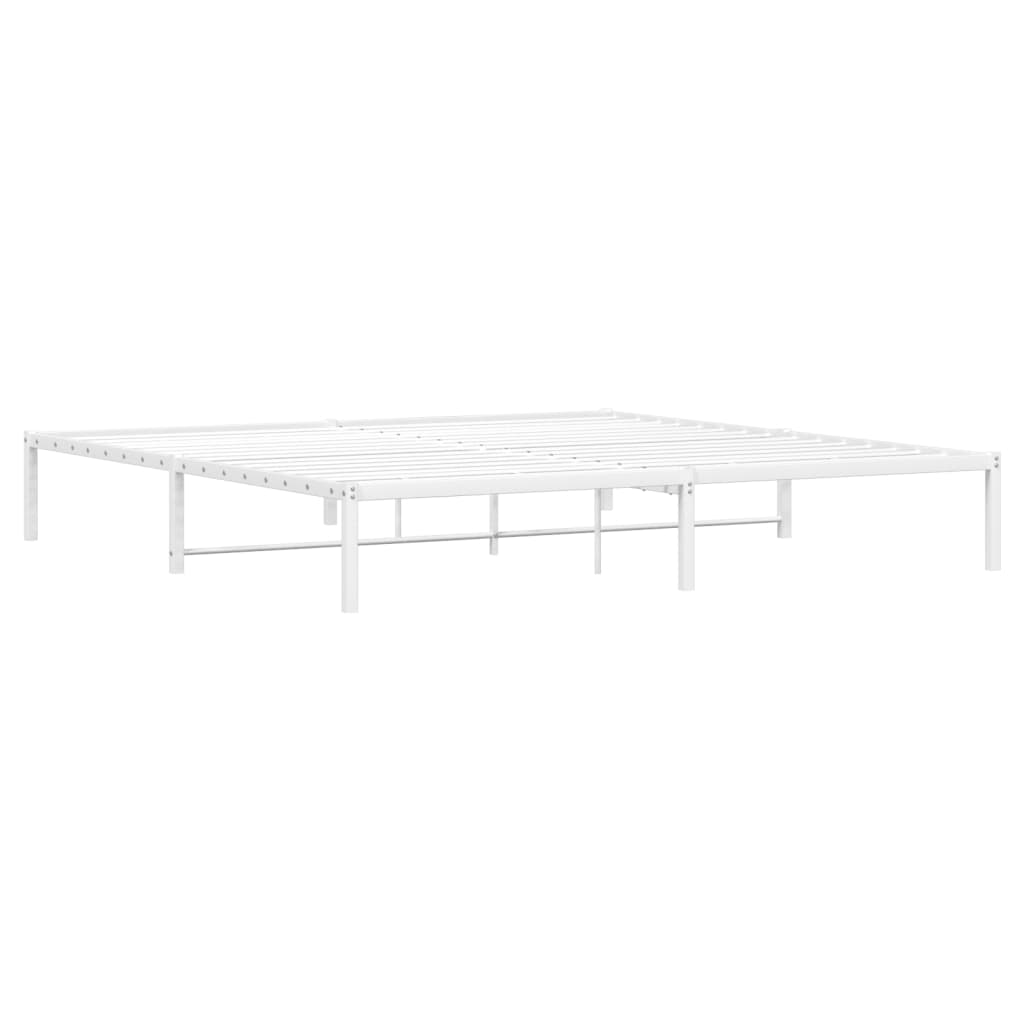 sengeramme 200x200 cm metal hvid