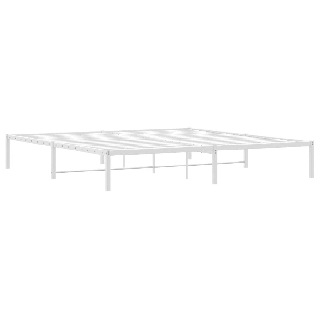 sengeramme 200x200 cm metal hvid