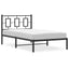 sengeramme med sengegavl 100x200 cm metal sort