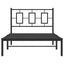 sengeramme med sengegavl 100x200 cm metal sort