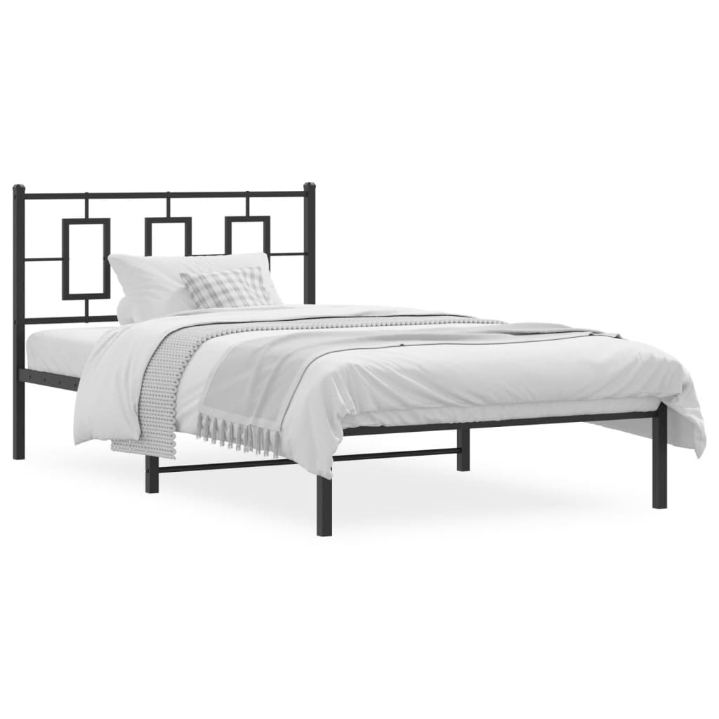 sengeramme med sengegavl 107x203 cm metal sort