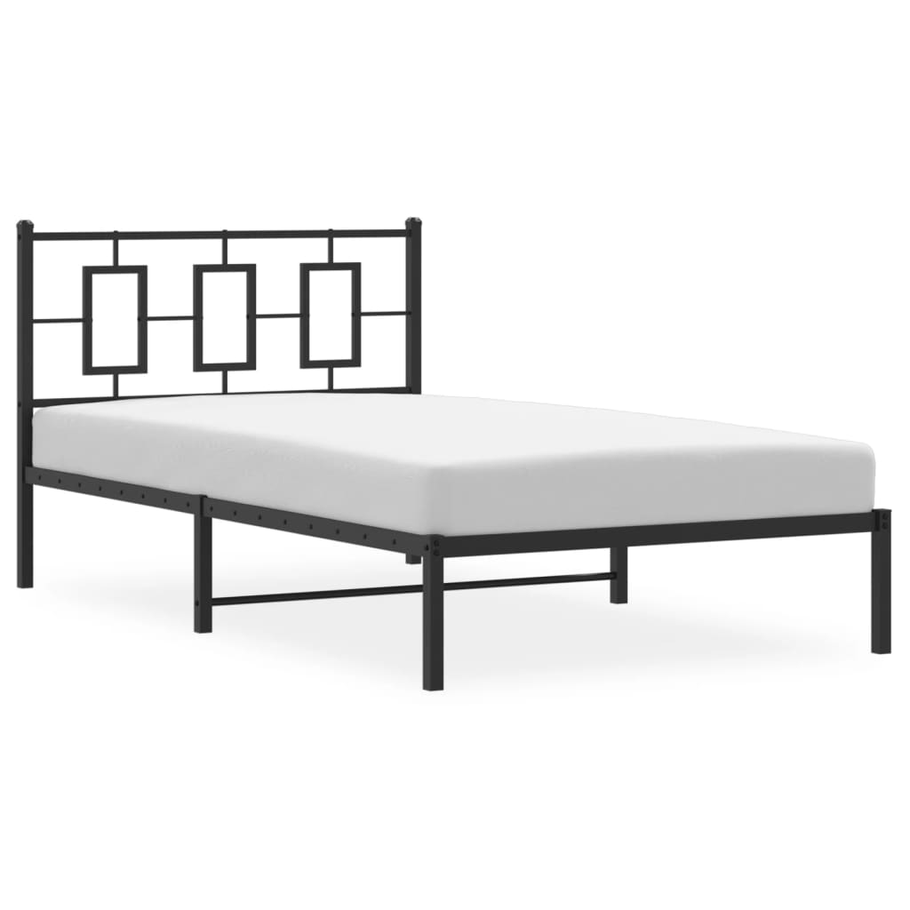 sengeramme med sengegavl 107x203 cm metal sort