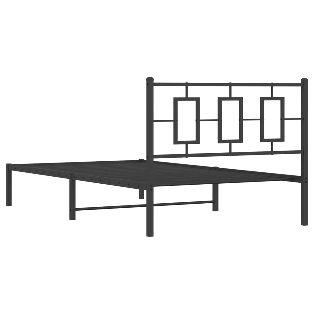 sengeramme med sengegavl 107x203 cm metal sort