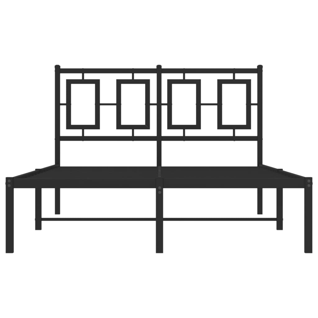 sengeramme med sengegavl 120x190 cm metal sort