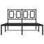 sengeramme med sengegavl 120x200 cm metal sort
