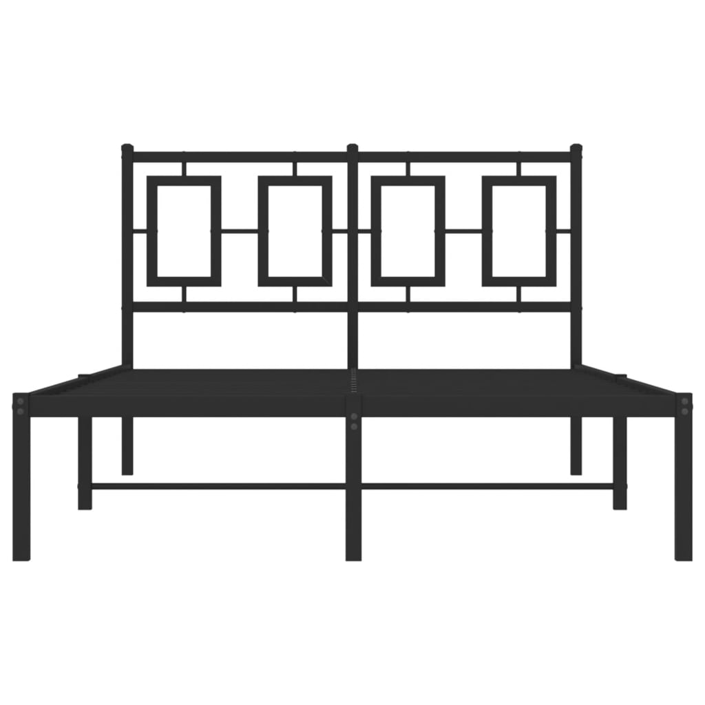 sengeramme med sengegavl 120x200 cm metal sort