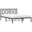 sengeramme med sengegavl 135x190 cm metal sort