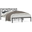 sengeramme med sengegavl 140x190 cm metal sort