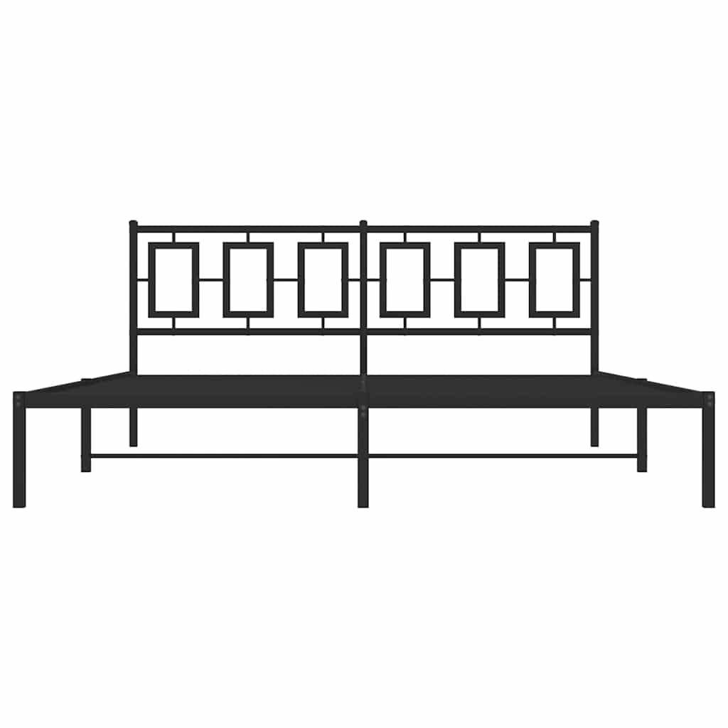 sengeramme med sengegavl 183x213 cm metal sort