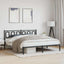 sengeramme med sengegavl 183x213 cm metal sort