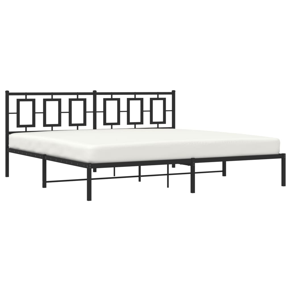 sengeramme med sengegavl 193x203 cm metal sort