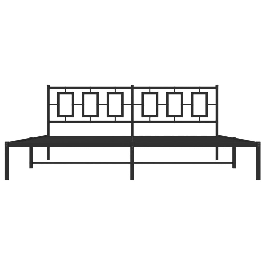 sengeramme med sengegavl 193x203 cm metal sort