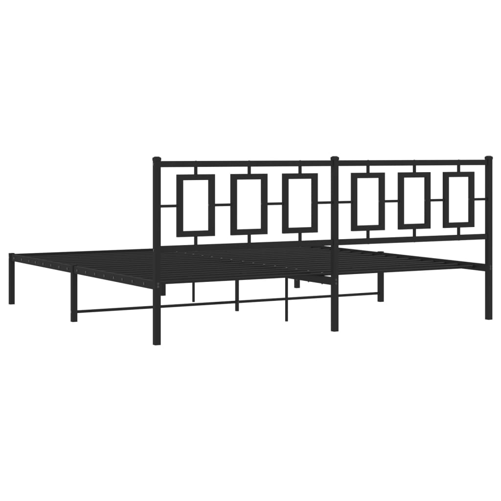 sengeramme med sengegavl 193x203 cm metal sort