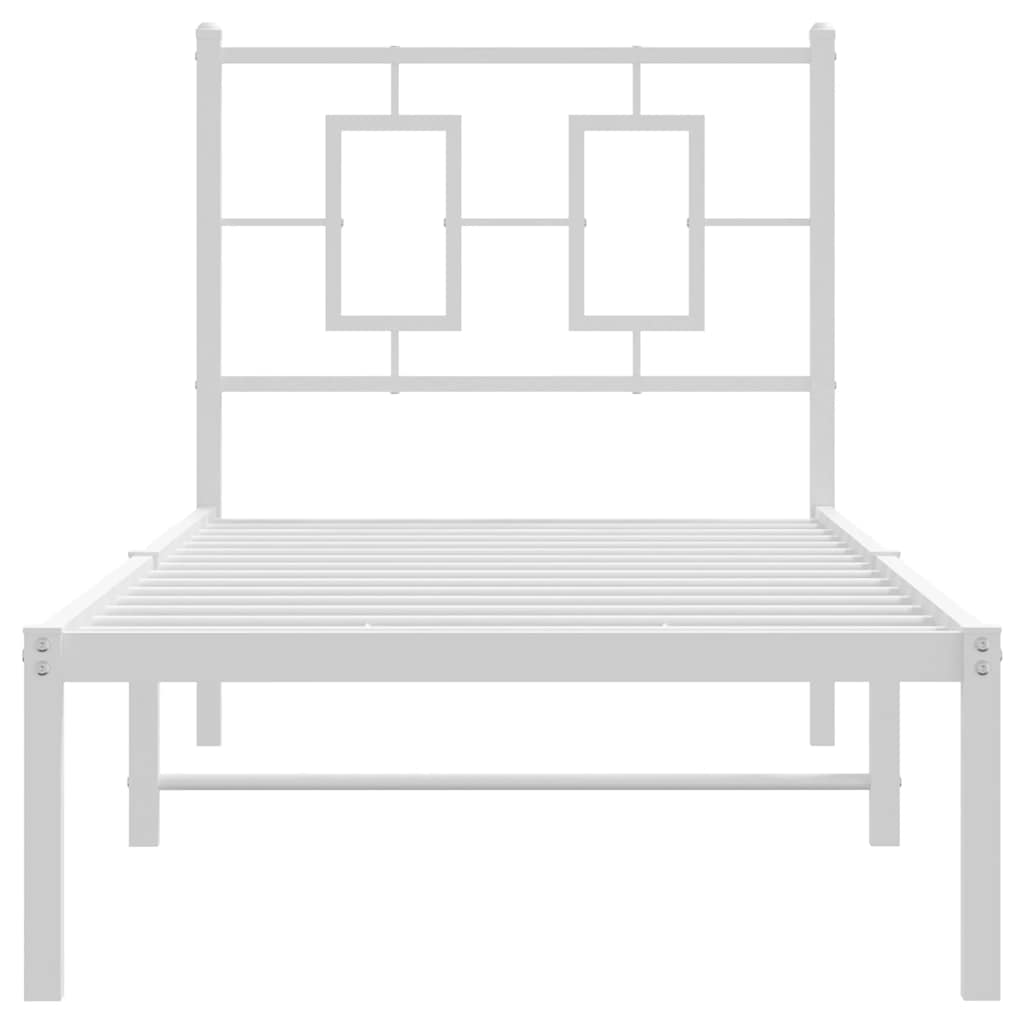 sengeramme uden madras med hovedgærde 75x190 cm hvid