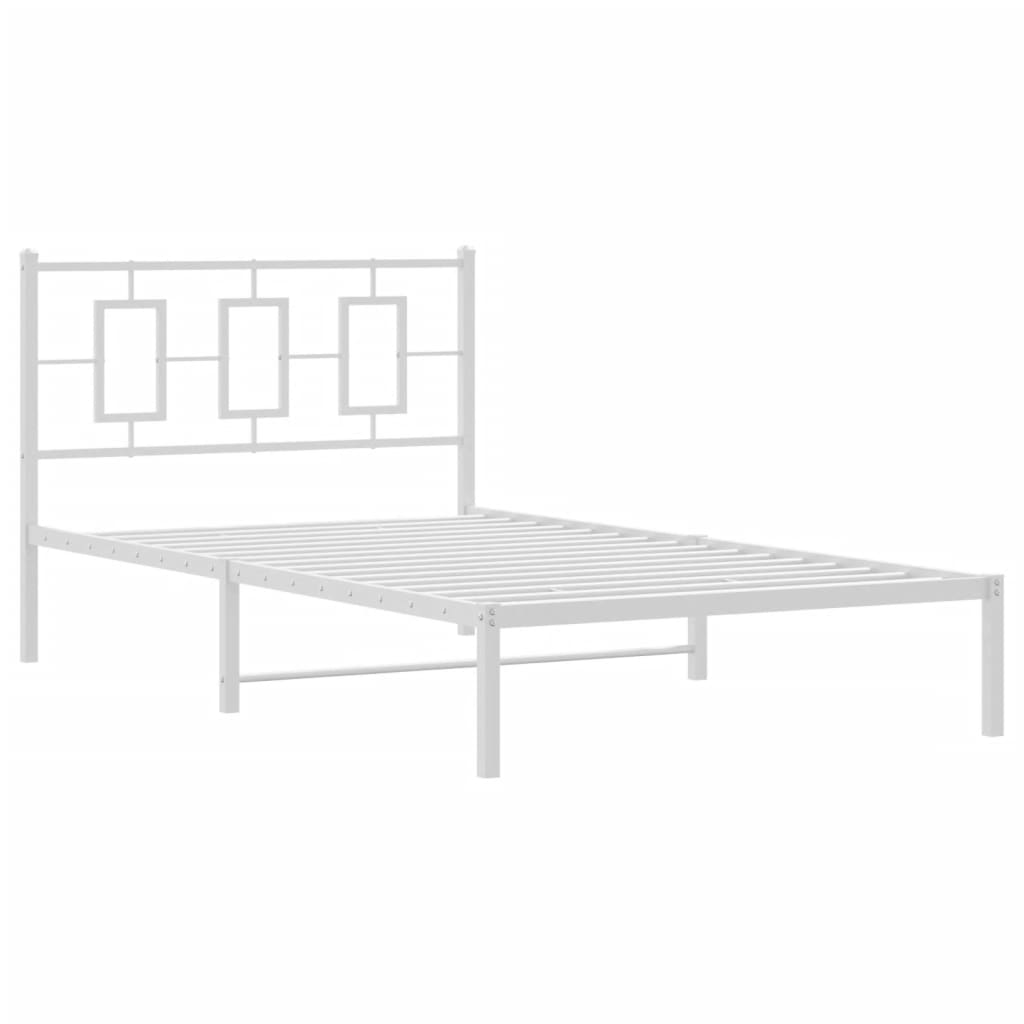 sengeramme med sengegavl 107x203 cm metal hvid