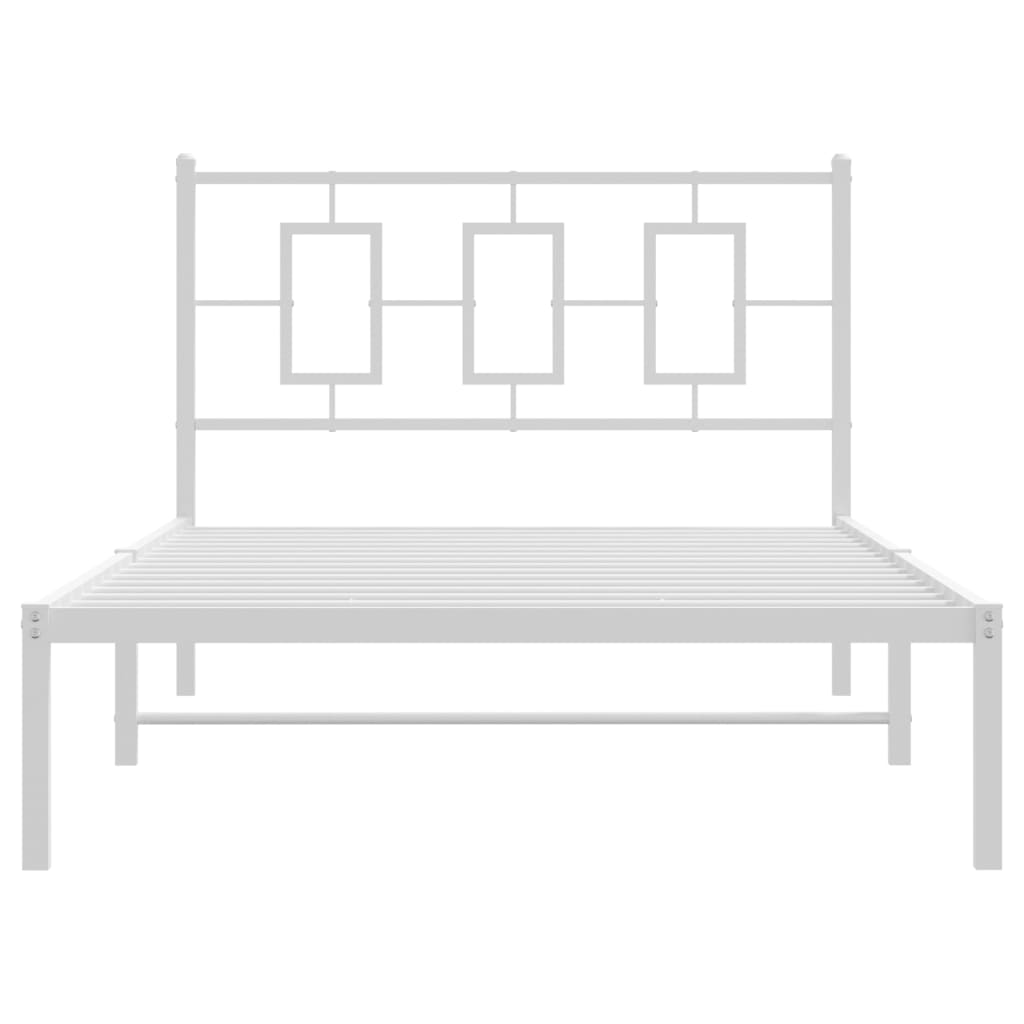 sengeramme med sengegavl 107x203 cm metal hvid