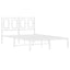 sengeramme med sengegavl 120x190 cm metal hvid