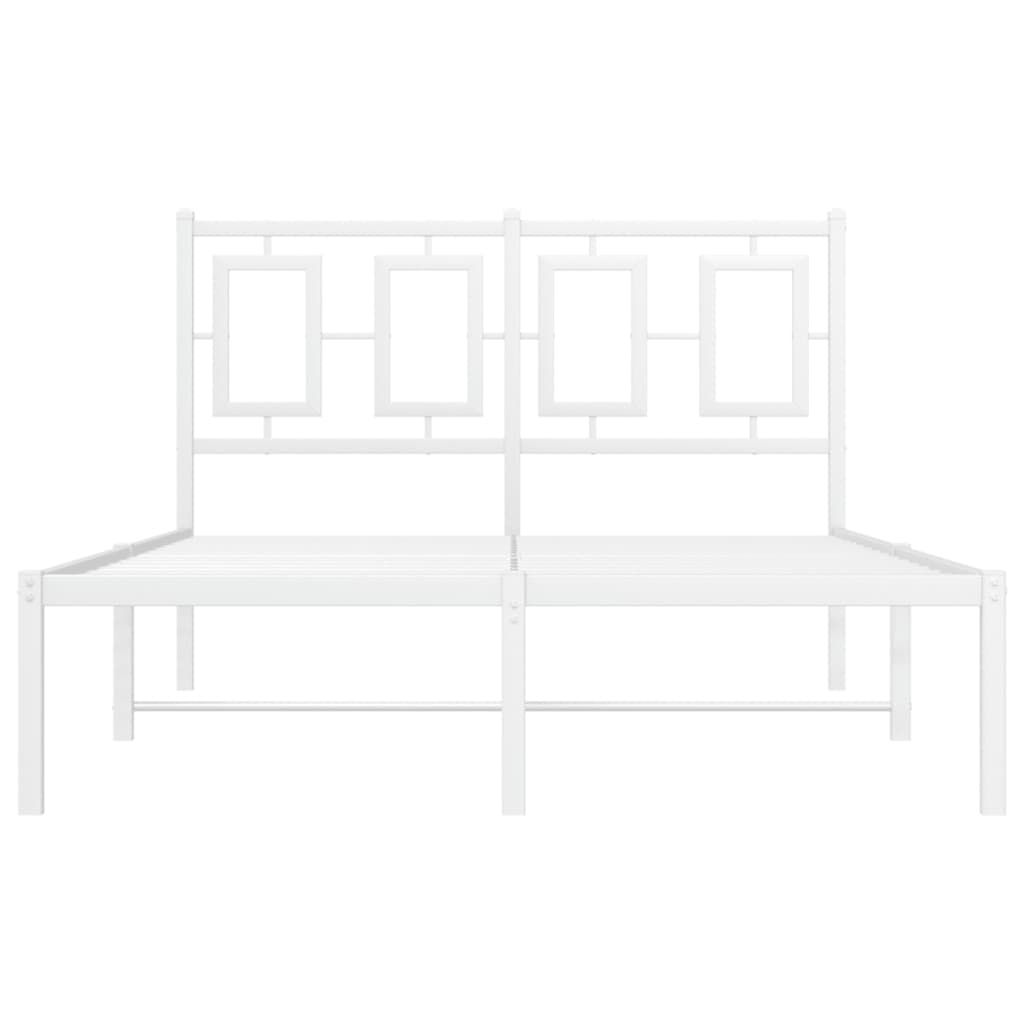 sengeramme med sengegavl 120x190 cm metal hvid