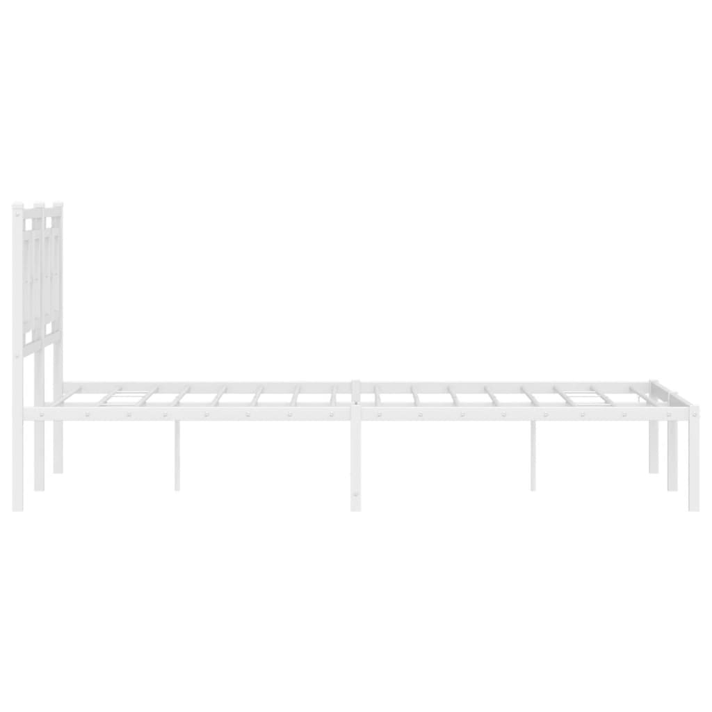 sengeramme med sengegavl 120x190 cm metal hvid