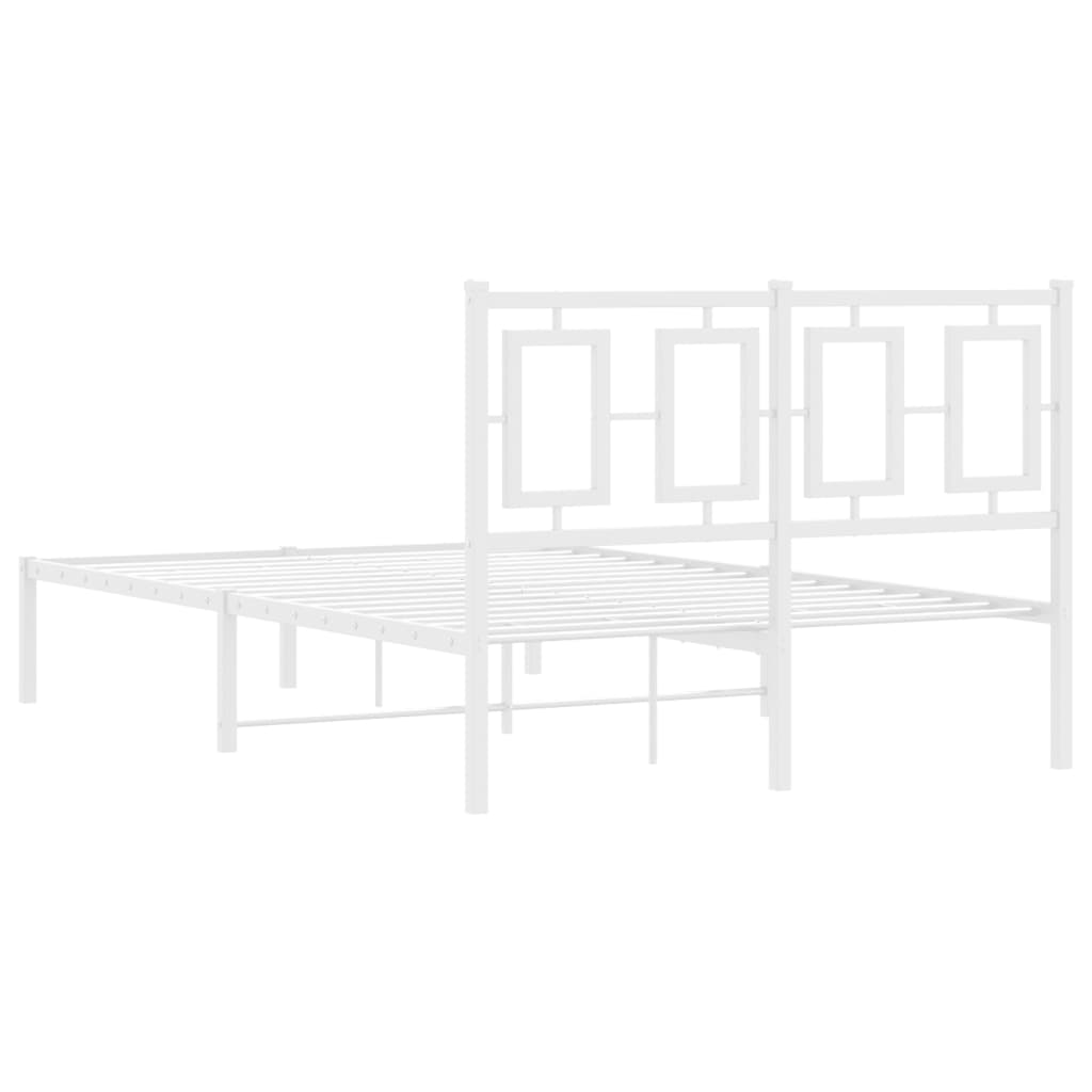 sengeramme med sengegavl 120x190 cm metal hvid