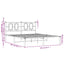 sengeramme med sengegavl 150x200 cm metal hvid