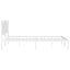sengeramme med sengegavl 200x200 cm metal hvid