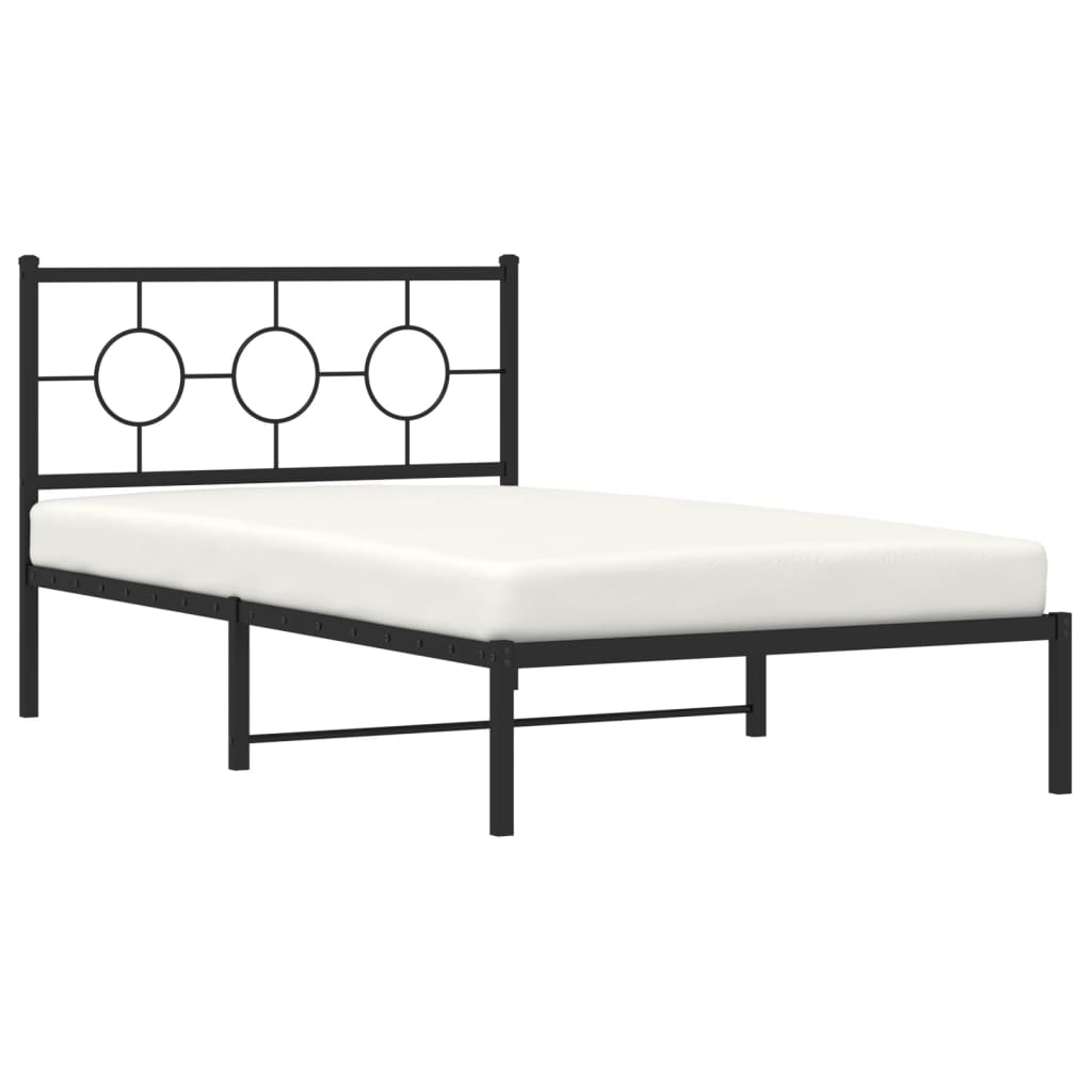 sengeramme med sengegavl 107x203 cm metal sort