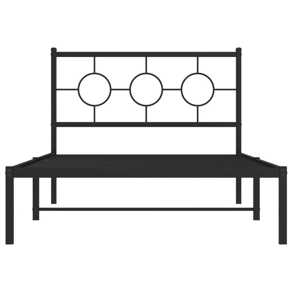 sengeramme med sengegavl 107x203 cm metal sort