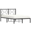 sengeramme med sengegavl 120x190 cm metal sort