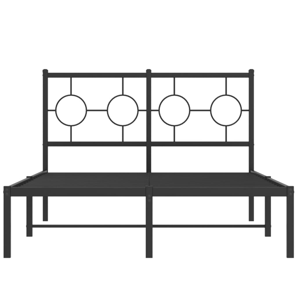 sengeramme med sengegavl 120x190 cm metal sort