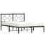 sengeramme med sengegavl 135x190 cm metal sort