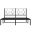 sengeramme med sengegavl 135x190 cm metal sort
