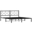 sengeramme med sengegavl 183x213 cm metal sort