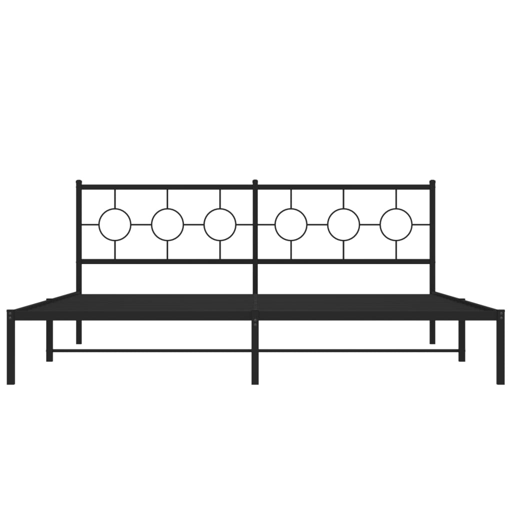 sengeramme med sengegavl 193x203 cm metal sort