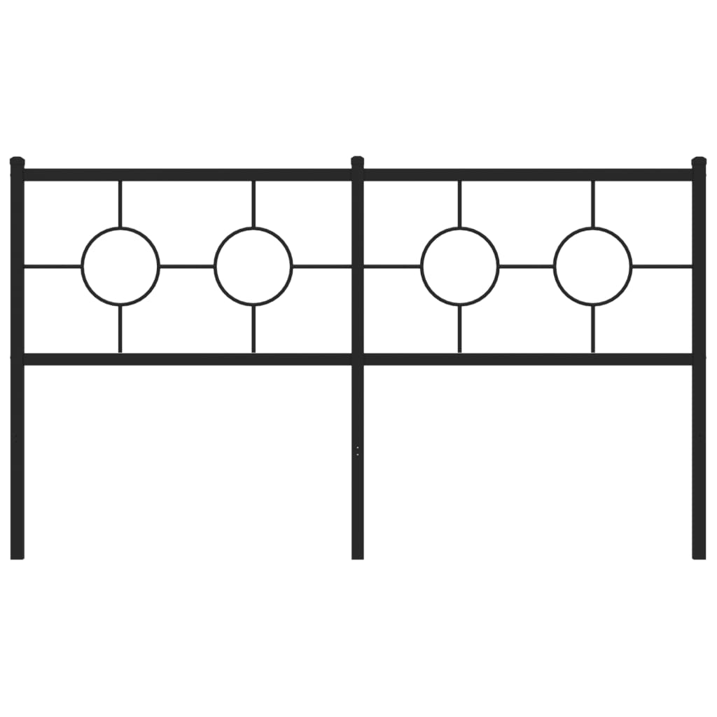 udskiftningsgavl 150 cm metal sort