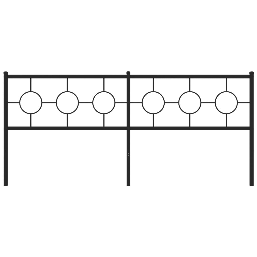 udskiftningsgavl 200 cm metal sort