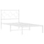 sengeramme med sengegavl 90x190 cm metal hvid